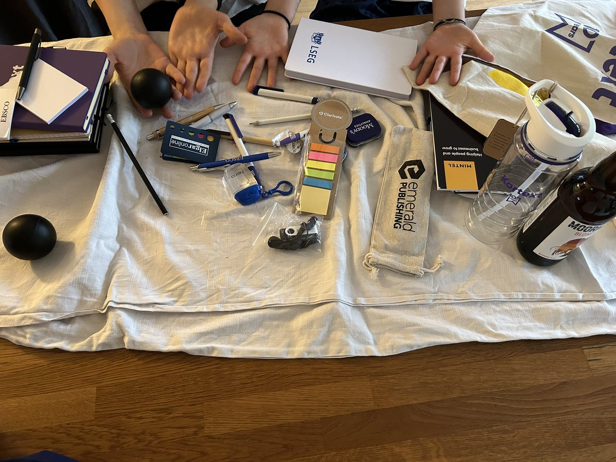 alicecann's tweet photo. Home from #BLA23 20 minutes and my children have already started sorting the goodies from the sponsors! https://t.co/lnaiQo8mmy