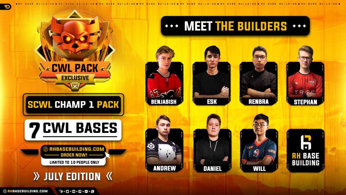 HERE WE GO! - SCWL CHAMP 1 PACK is online! 📈🛠️
7️⃣x TH15 CWL bases 
Prepare your defense with our OP bases &amp; dominate the CWL! 🚀🔥
🌐 rhbasebuilding.com/product/exclus…
#ClashofClans | #CWL | #TH15
