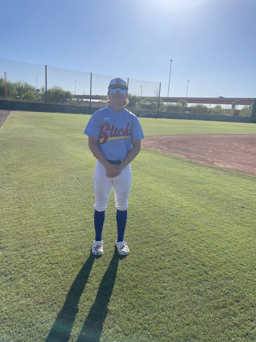 PW_Players's tweet photo. Tyler Van Meter 
⁦@SticksSouthwest⁩ 2024 

POTG
2-3 with two singles

⁦@ProspectWire⁩ 
#PWBaseball 🏜️🏆
#PWPoG https://t.co/iuizBYYX4Z