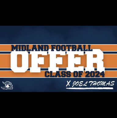 After a great camp, I am blessed to receive an offer from Midland! <a href="/CoachJamrog/">MU Coach Jeff Jamrog</a> <a href="/Coach_Honnold/">Denny Honnold</a> <a href="/MidlandU_FB/">Midland Football</a> <a href="/DiscovererFB/">Columbus Football</a> <a href="/Coachwilliamsc/">Craig Williams</a>
