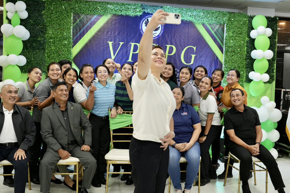 Personal kong ipinaabot ang aking pasasalamat sa ating Vice Presidential Security and Protection Group (VPSPG) sa kanilang dedikasyon at sipag na gampanan ang kanilang tungkulin.