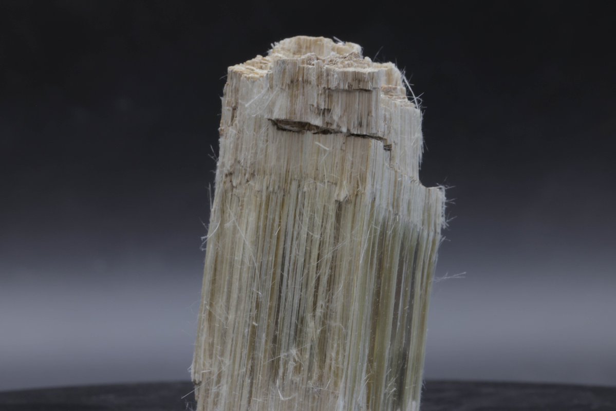 Chrysotile, also known as “white asbestos,” is part of the serpentine group of minerals. Although extremely useful in building and fire-safety materials, accidental inhalation can lead to dangerous lung diseases. Always use caution when handling chrysotile!