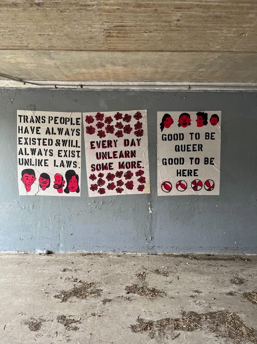 Posters seen at Riis Beach, NYC