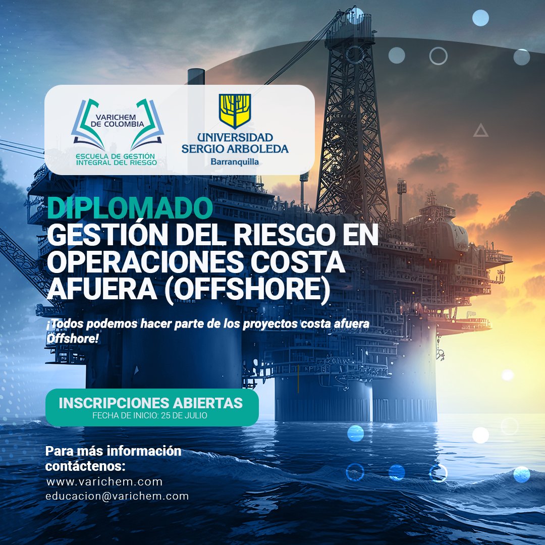 VarichemCol's tweet photo. #InscripcionesAbiertas

Diplomado: Gestión del riesgo en operaciones costa afuera (offshore)

🗓️ Fecha de inicio: 25 de Julio de 2023

🔗 Para realizar tu inscripción da click aquí  :

https://t.co/GYsYz4pe9q

🔗 Para realizar tu pago  da click aquí:

https://t.co/HCwHXOaUcO https://t.co/LjFE8qsnkc