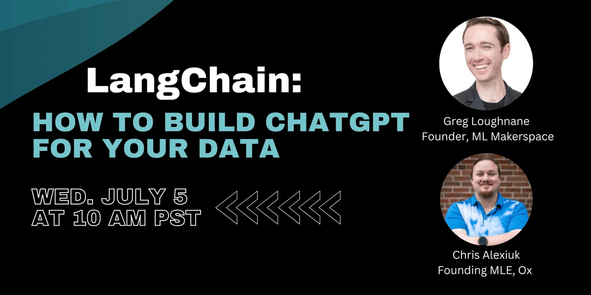 d_spodarets's tweet photo. Workshop "LangChain: How to Build ChatGPT for Your Data"
https://t.co/zmm197Q1Jb
#DataPhoenix #AI #ML #MachineLearning #DataScience #ArtificialIntelligence #digest #newsletter #papers #webinar #video https://t.co/tCv1qEiSxb