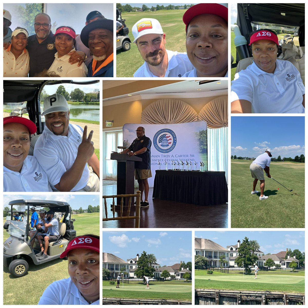 Essences Festival Weekend‼️ Congressman Troy A. Carter golf tournament!🏌🏾‍♀️🔵👿 #Duathletics #DU