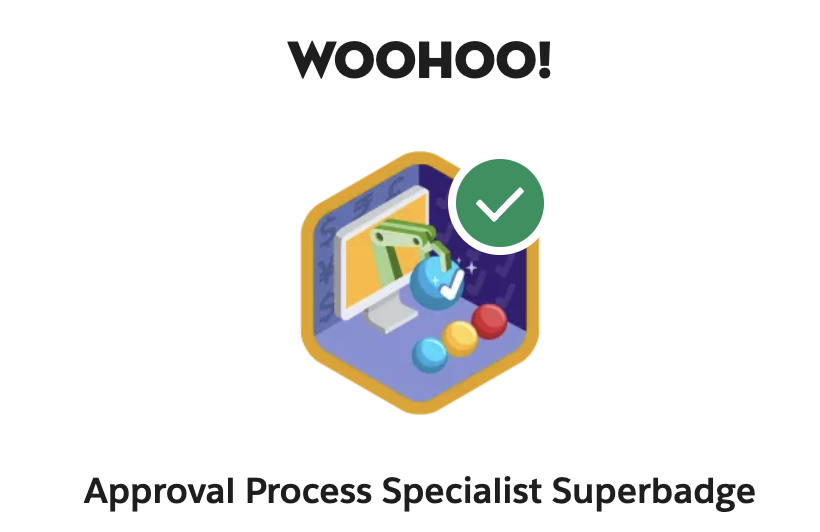 last one. Just earned the Approval Process Specialist Superbadge badge on <a href="/Trailhead/">Trailhead</a> and you should too! trailhead.salesforce.com/content/learn/…