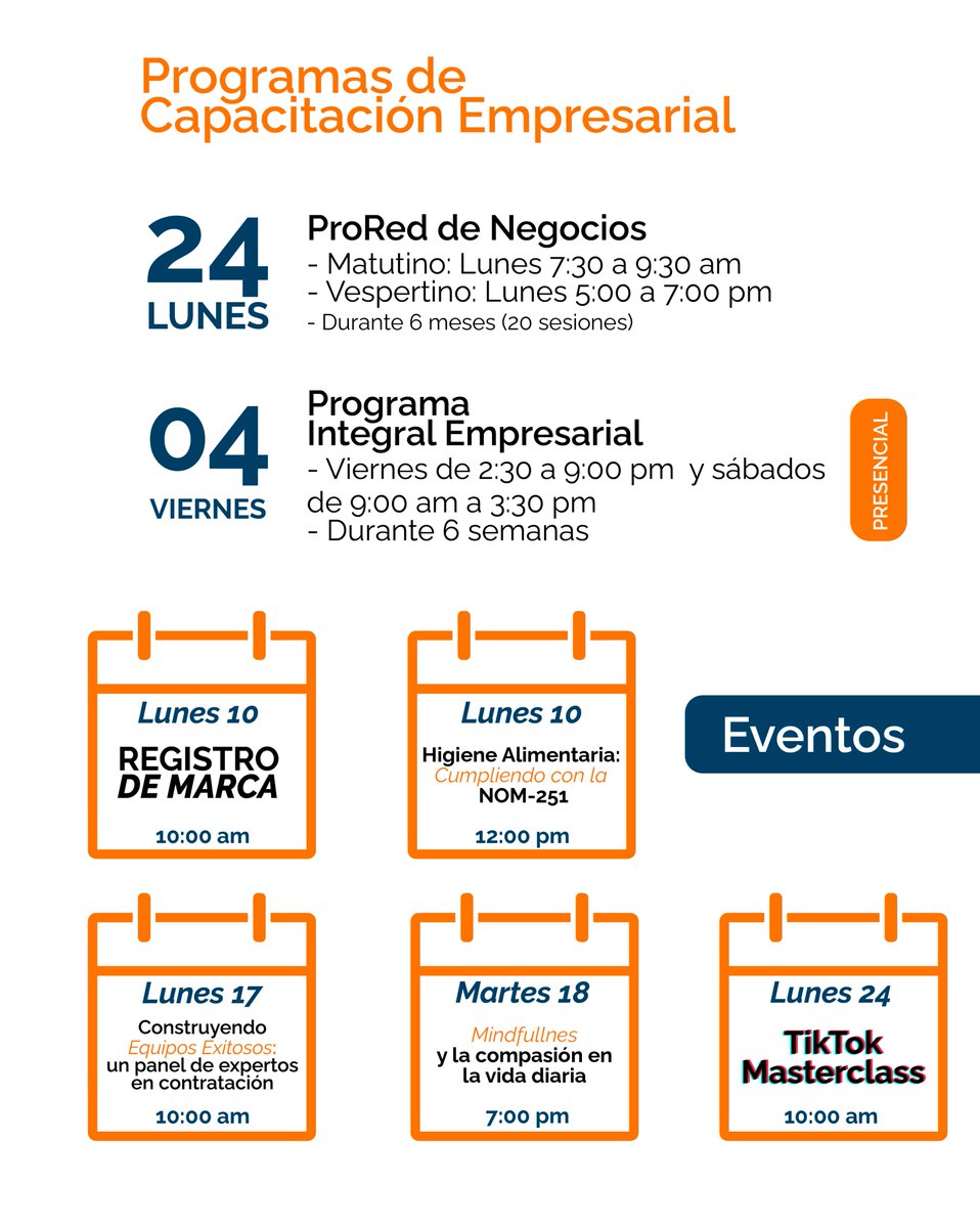 #CalendarioMensual  | ¡Prepárate para un mes de julio lleno de sorpresas y aprendizaje!
¡Descubre las conferencias que te llevarán al siguiente nivel como empresario y emprendedor! 

Más información 📷 linktr.ee/fundacionproem…