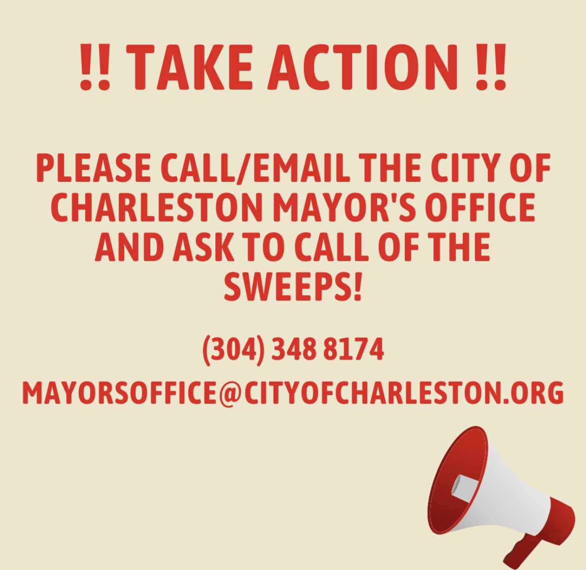 There’s been a sweeps going down in Charleston to get people Off the streets for Regatta. Over twenty people arrested so far. Because ? Let’s act like this issue doesn’t exist ? “Clean up the city” Please spread the word and contact the mayors office