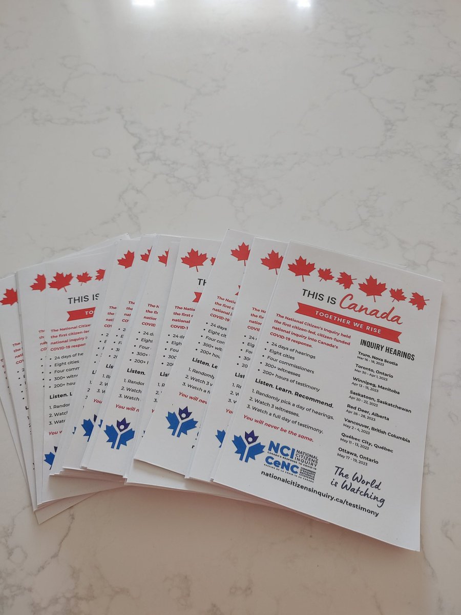 Handing these out tomorrow! Thanks #NCI #NationalCitizensInquiry #thisiscanada