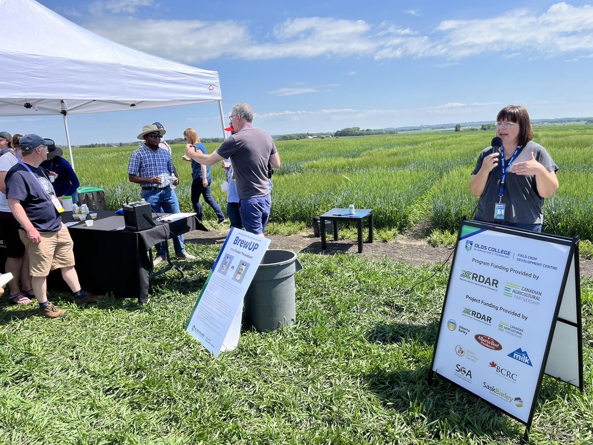 I think Lori Oatway just won as favourite <a href="/OldsCollege/">Olds College of Agriculture & Technology</a> FCDC presenter for <a href="/IFAJ2023/">IFAJ 2023 World Congress</a> as she brought out beer samples 🍻 #abag #ifaj23