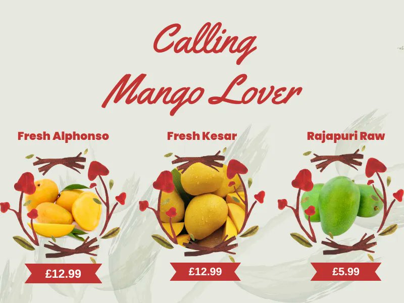 JustHaat's tweet photo. Calling All Mango Lover..!

🌈 Bursting with vibrant colors and flavors, our mangoes are handpicked at the peak of ripeness to ensure maximum sweetness and juiciness. Each bite will transport you to sun-kissed beaches and exotic destinations. https://t.co/BoXXT4XCA6