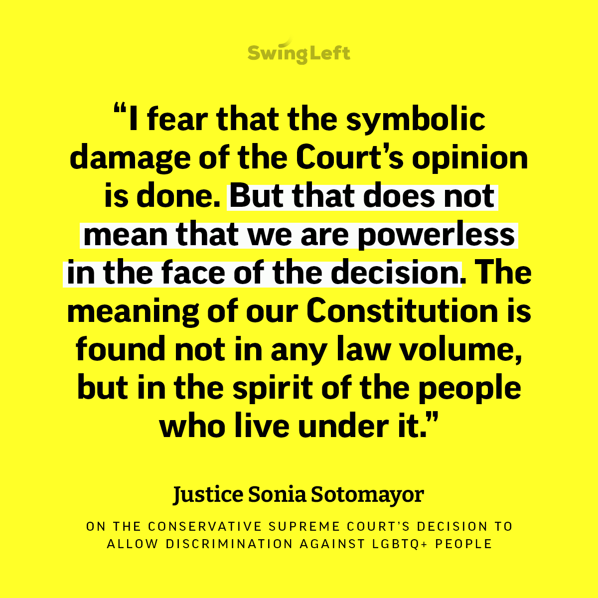 swingleft's tweet photo. The GOP's generational effort to cement their minority rule and pass an extremist agenda is coming to bear in these cruel #SCOTUS decisions. But we still have the power to win this fight by building more, and more durable Democratic majorities. https://t.co/wHpCW7e1jn