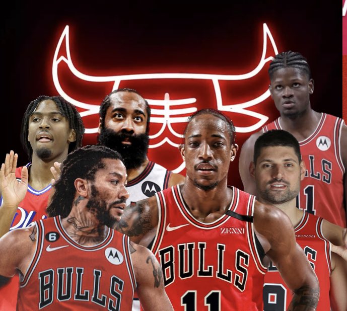 Should the #Bulls do this:

- Trade LaVine for Harden & Maxey
- Sign D Rose
- Sign Bamba
- Sign Seth Curry

Lineup: Maxey, Harden, DeRozan, PWill, Vucevic

Bench: Rose, Caruso, Curry, Bamba, White