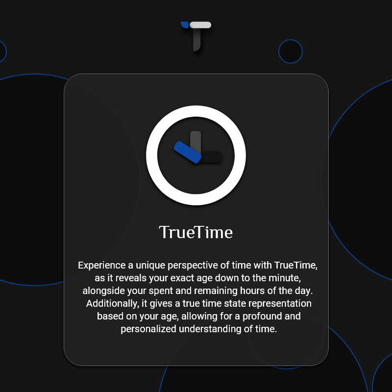 siyabon_ga's tweet photo. Experience a unique perspective of time, #TrueTime reveals your exact age down to the minute, with your spent and remaining hours of the day. Additionally, it gives a true time state representation based on your age, allowing for a profound/personalized understanding of time.🚀🚀