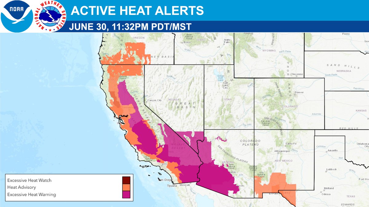 One way to contextualize the next few day's heat in the US southwest: On average, the hottest time of the year in Tucson, AZ - with an average high of 102ºF - is late June/early July. The forecast high on Monday is now 111°F, tying the record high for the day set back in 1989.