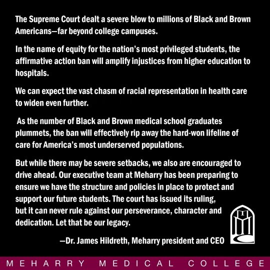 Meharry Medical College tweet media