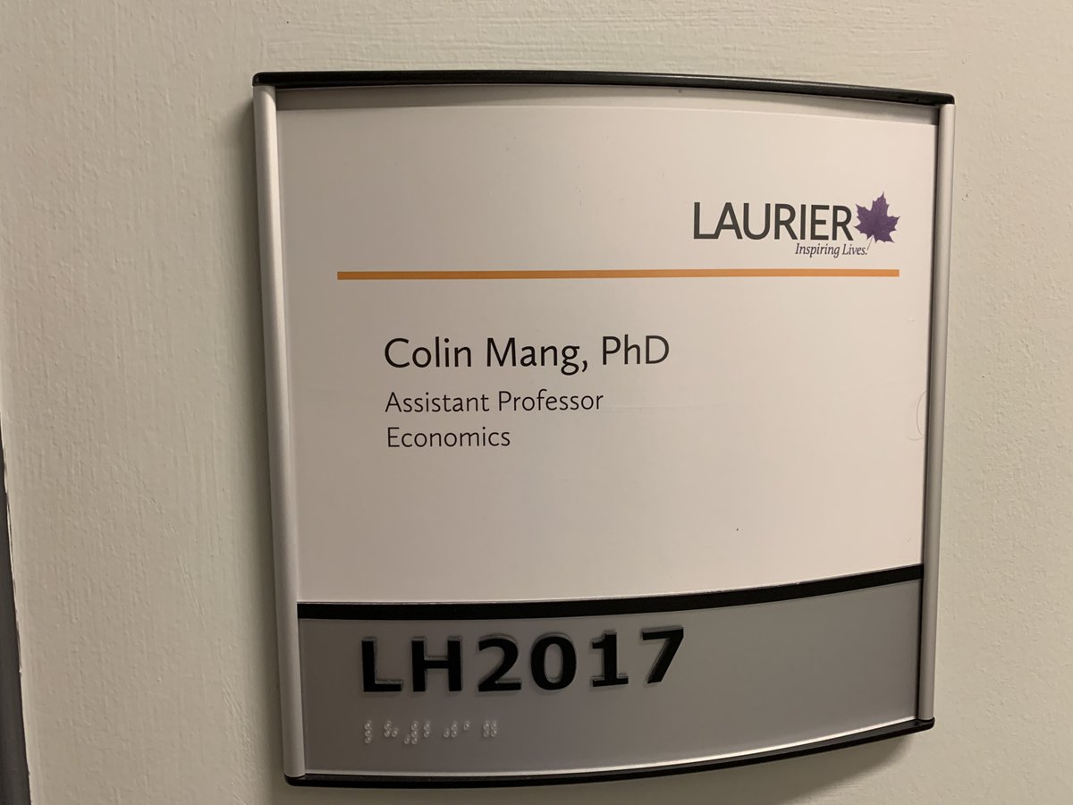 After 4 years, today is my last day at the @Laurier @LazaridisSchool. It has been an amazing experience. Thank you so much to all the Economics faculty for having given me the opportunity to work with, learn from, and be inspired by you!
