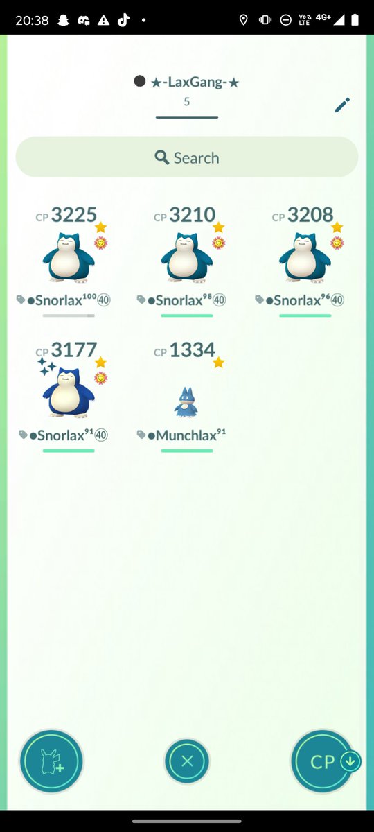 adde_adde123's tweet photo. Hello! This is my first post and hopefully far from last 😉 Snorlax is my favorite Pokemon as you may see, and here is my little collection of them! 🤠 My goal is to get 20 of them to put in to gyms! 😎 https://t.co/04U0rqhbiE