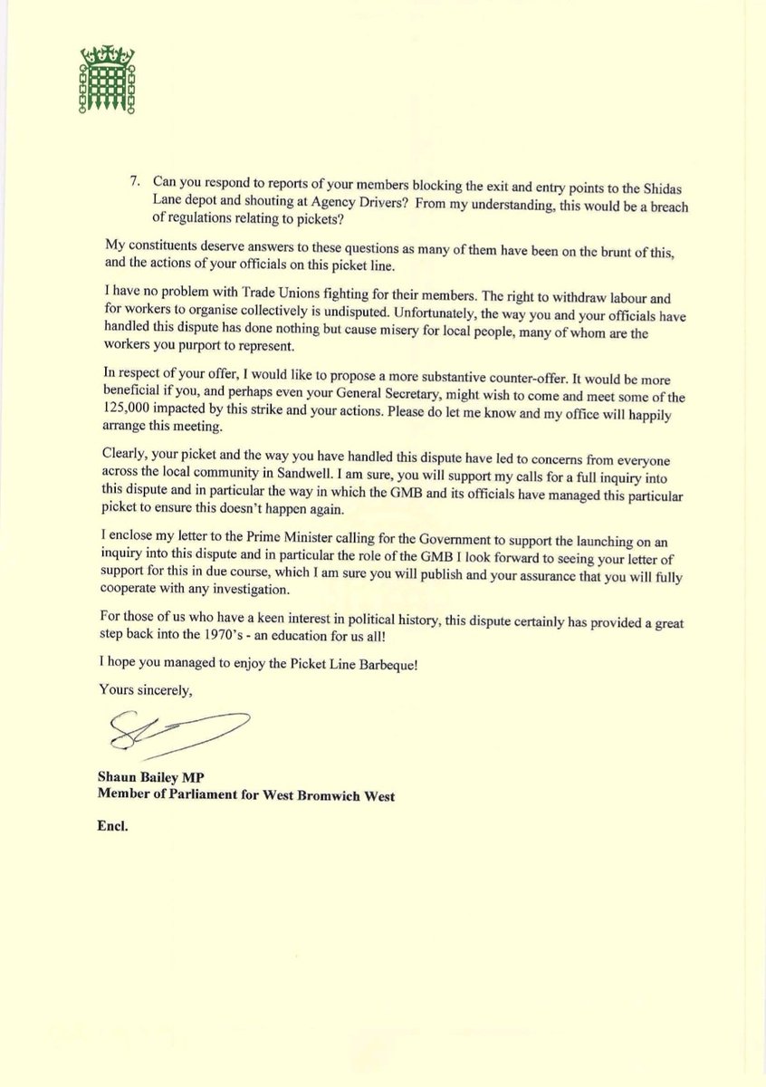 Shaun4TandW's tweet photo. STRIKES

Good news to hear that the strikes have been postponed but @GMBMidlands have some questions to answer.

I'm sure they'll get fully behind my call for an inquiry into the strike so we can get clarity on these issues. https://t.co/dl2Hbb2fq6