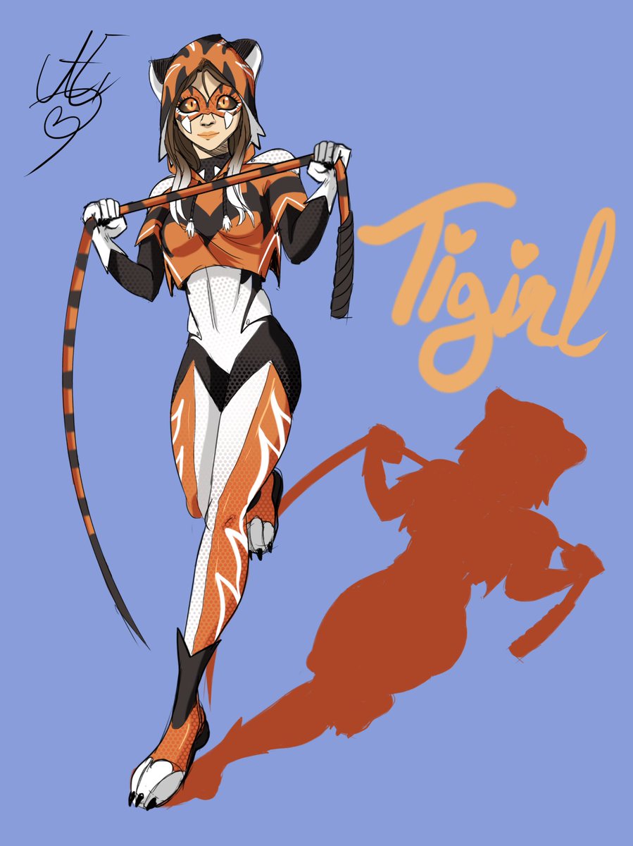 VeaTheMoth's tweet photo. The costume of Tigirl ! #MiraculousLadybug #Miraculous #MiraculousOC #OC #Tigirl https://t.co/umnyrGhgAP