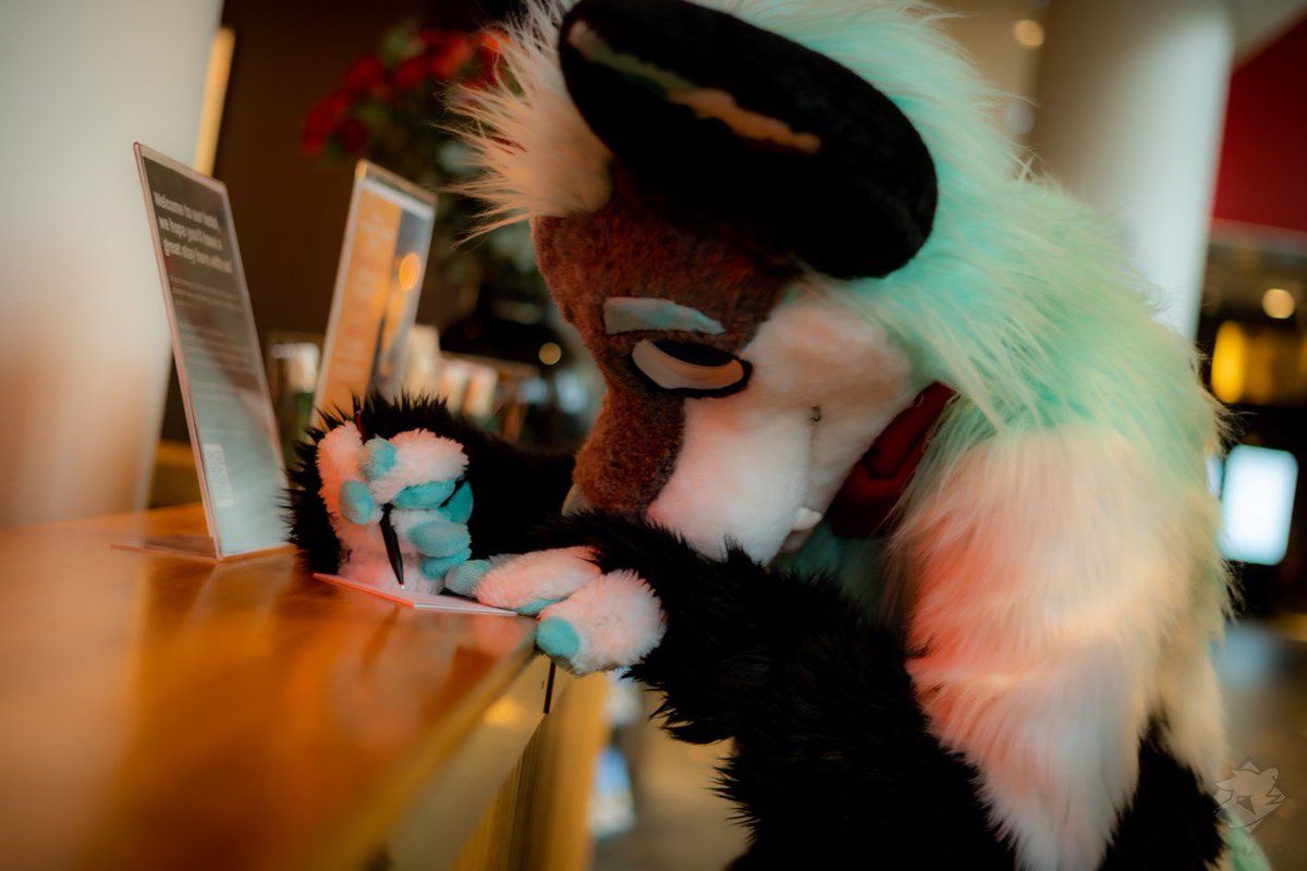 'lemme write that down' Happy #FursuitFriday