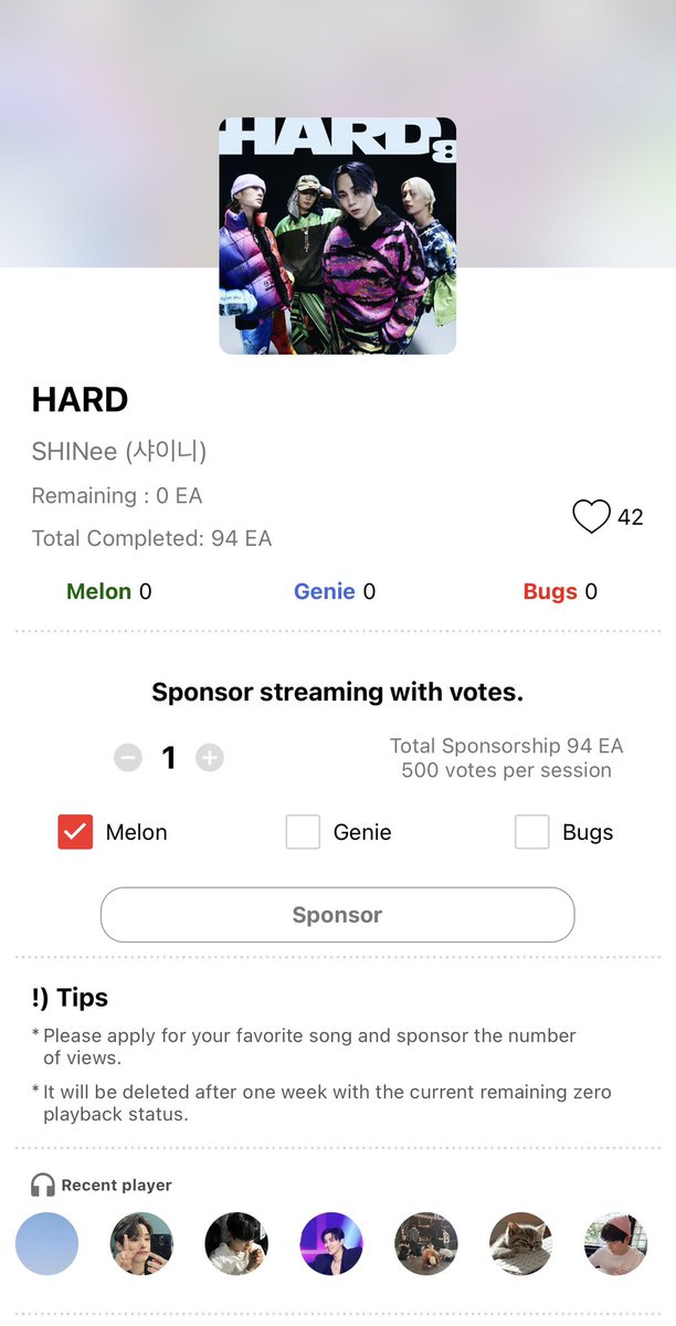 ShawolTeam's tweet photo. To sponsor #SHINee_HARD 
📍go to streaming 
📍search for SHINee
📍select #SHINee 
📍select Melon, Genie, or Bugs
📍enter in the number of views
📍click sponsor https://t.co/wmCIRXMpuC