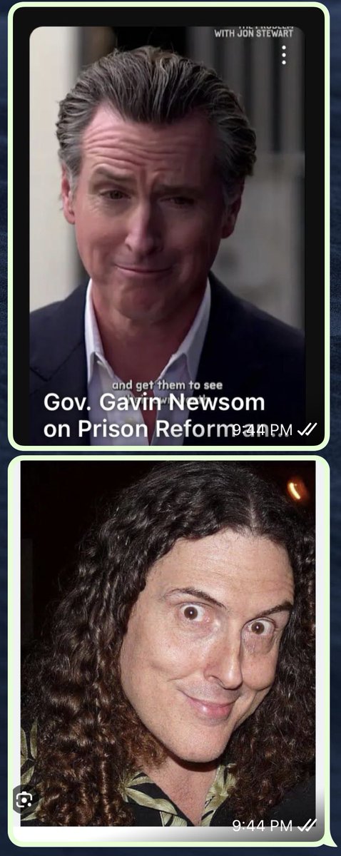 Yushuwa Nettles (@nettlesyushuwa) on Twitter photo Am I crazy or does <a href="/GavinNewsom/">Gavin Newsom</a> look like <a href="/alyankovic/">Al Yankovic</a> in this pictures? #glitch #conspiracytheory #twins Am I crazy or does <a href="/GavinNewsom/">Gavin Newsom</a> look like <a href="/alyankovic/">Al Yankovic</a> in this pictures? #glitch #conspiracytheory #twins