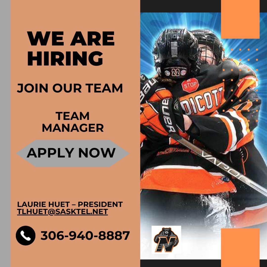Mann-Northway Northern Bears Female AAA (@pabears) on Twitter photo ๐ฃ๐ฃ We are seeking a dedicated and experienced manager to lead our exceptional young ladies for the upcoming season. Please submit your resume to;
Laurie Huet โ President tlhuet@sasktel.net 306-940-8887 #femalehockey #nowhiring #aaahockey ๐ฃ๐ฃ We are seeking a dedicated and experienced manager to lead our exceptional young ladies for the upcoming season. Please submit your resume to;
Laurie Huet โ President tlhuet@sasktel.net 306-940-8887 #femalehockey #nowhiring #aaahockey