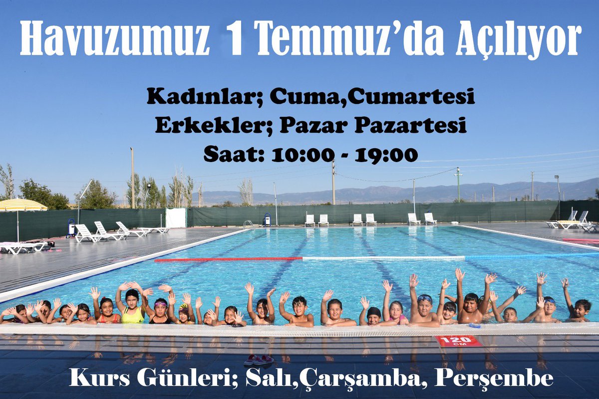 Yazın sıcaklığında keyifli zaman geçirmek isteyen hemşehrilerimiz için yarı olimpik yüzme havuzumuz yarın açılıyor…