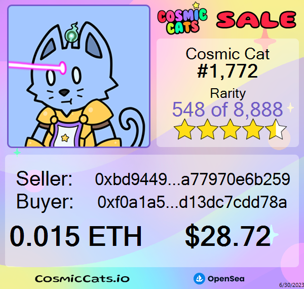 Cosmic Cats Sales tweet media