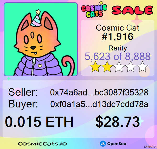 Cosmic Cats Sales tweet media