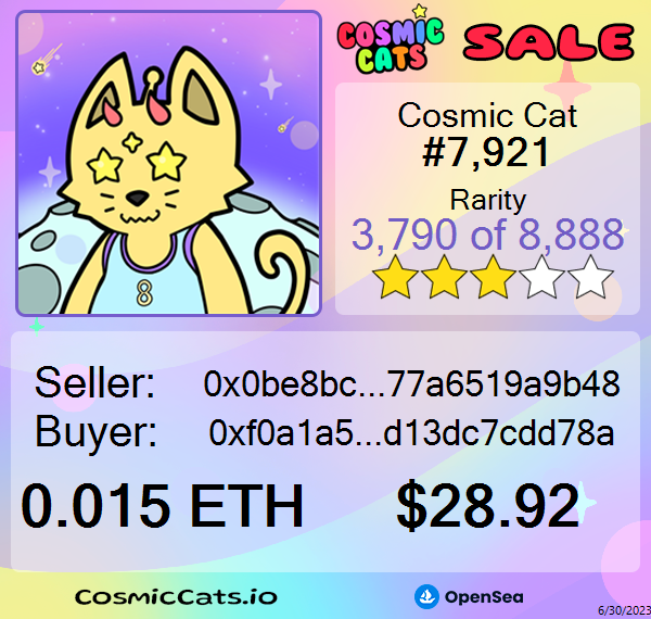 Cosmic Cats Sales tweet media