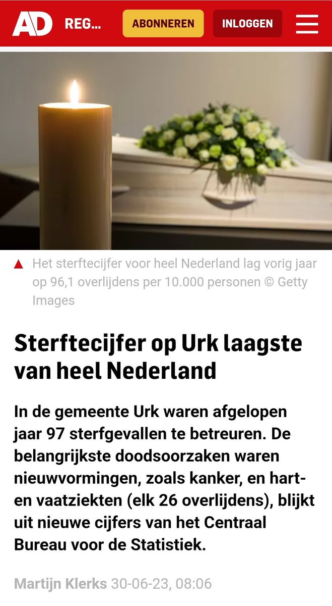 StevenArra's tweet photo. Beste @vanranstmarc,
Kan u mij als topviroloog uitleggen waarom Urk, het dorp met de laagste vaccinatiegraad van heel Nederland, het laagste sterftecijfer heeft bij onze sympathieke noorderburen?
Alvast bedankt voor uw analyse en antwoord.
Mvg
Steven https://t.co/Gsh1mXnYlb