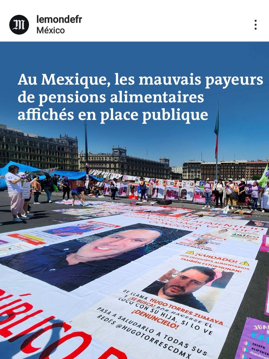DianaLuzVa's tweet photo. El tendedero de #DeudoresAlimentarios le está dando vuelta al mundo! Ahora en #Francia @canek_vazquez en tremenda nota de @lemondefr 
#PagaLaPension 
#LeySabina 👇🏾
https://t.co/V4XTJ8pbeS https://t.co/9rPuoT2dmM