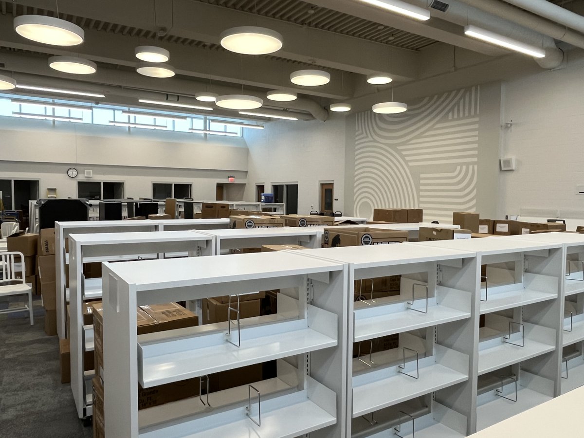 Check out the latest update on the new Prairie Creek building. A lot of furniture has arrived and is being installed throughout the building. The new building will open for the start of the 23-24 school year for our incoming 5th and 6th graders.
