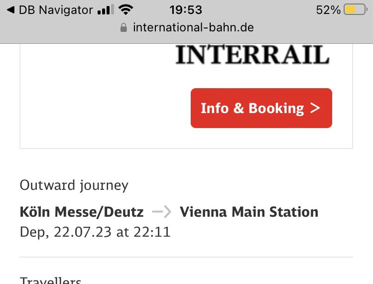 jamesod77's tweet photo. @DB_Bahn I’m looking at booking a sleeper service to Vienna from cologne but don’t seem to be able to find it’s availability. https://t.co/1Tu6NCb3AP