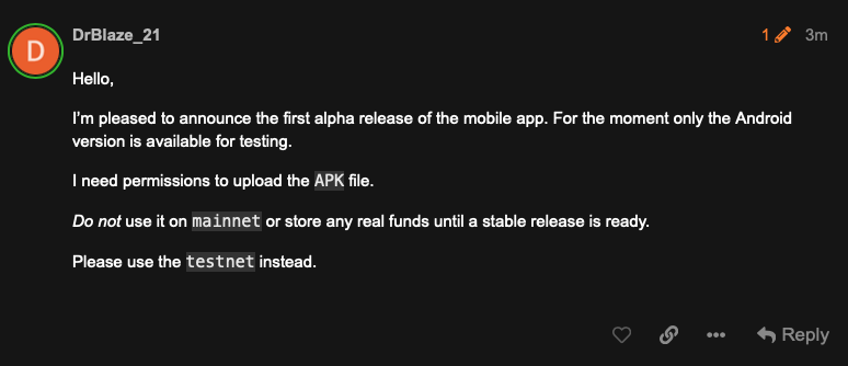 The syrius mobile <a href="/Android/">Android</a> app is ready for testing 🛸

forum.zenon.org/t/syrius-walle…