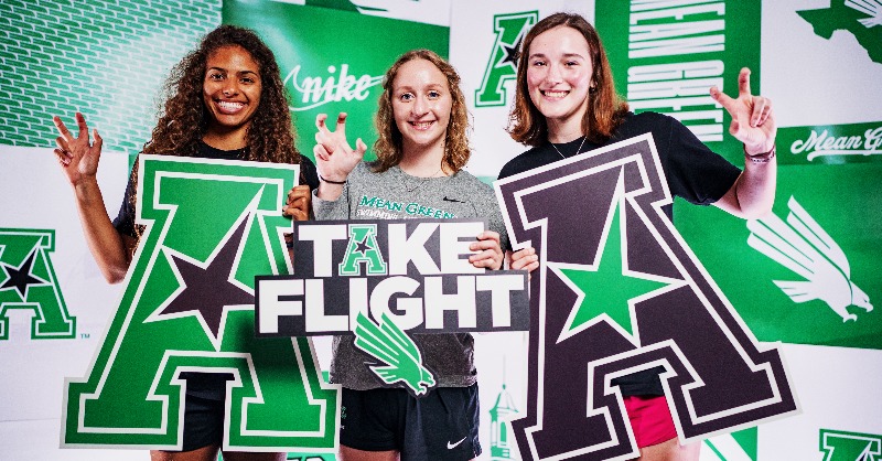 MeanGreenSports's tweet photo. Our student-athletes are @American_Conf ready!

🔗 https://t.co/qrSJU5G6Nu

#GMG x #TakeFlightUNT x #AmericanPower