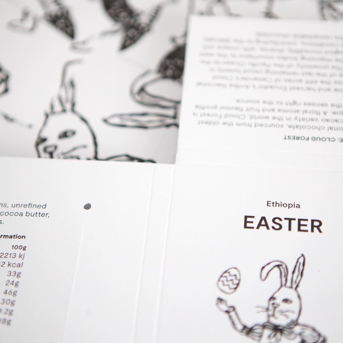 Beautiful packaging for <a href="/origincoffee/">Origin Coffee</a> Easter campaign. Simple but super effective HP Indigo digital black ink on our 100% recycled stock. 
-
Die cut to shape and creased for the team to assembled without glue/tape. 
-
We hold the cutter in stock its reused time after time. 
-