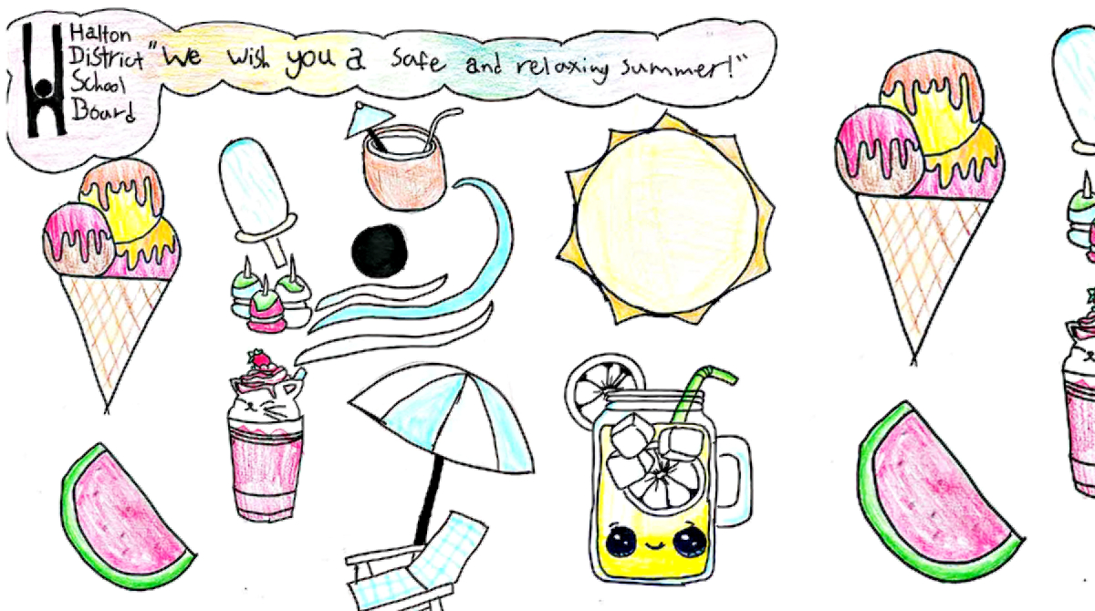 We wish #HDSB students, staff and families a safe, fun and relaxing summer! You have earned it!👏☀️🏖️🩴

Thank you to a student at <a href="/jcpshdsb/">Joshua Creek</a> for submitting their artwork to celebrate the end of a fantastic school year and the start of summer!