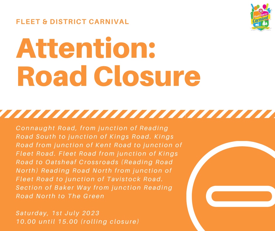 Reminder that <a href="/FleetLions/">Fleet Lions</a> volunteers will be manning rolling road closures tomorrow while the #FleetCarnival procession moves through town.

Thanks to the Lions for their ongoing support of Carnival!

#Community
