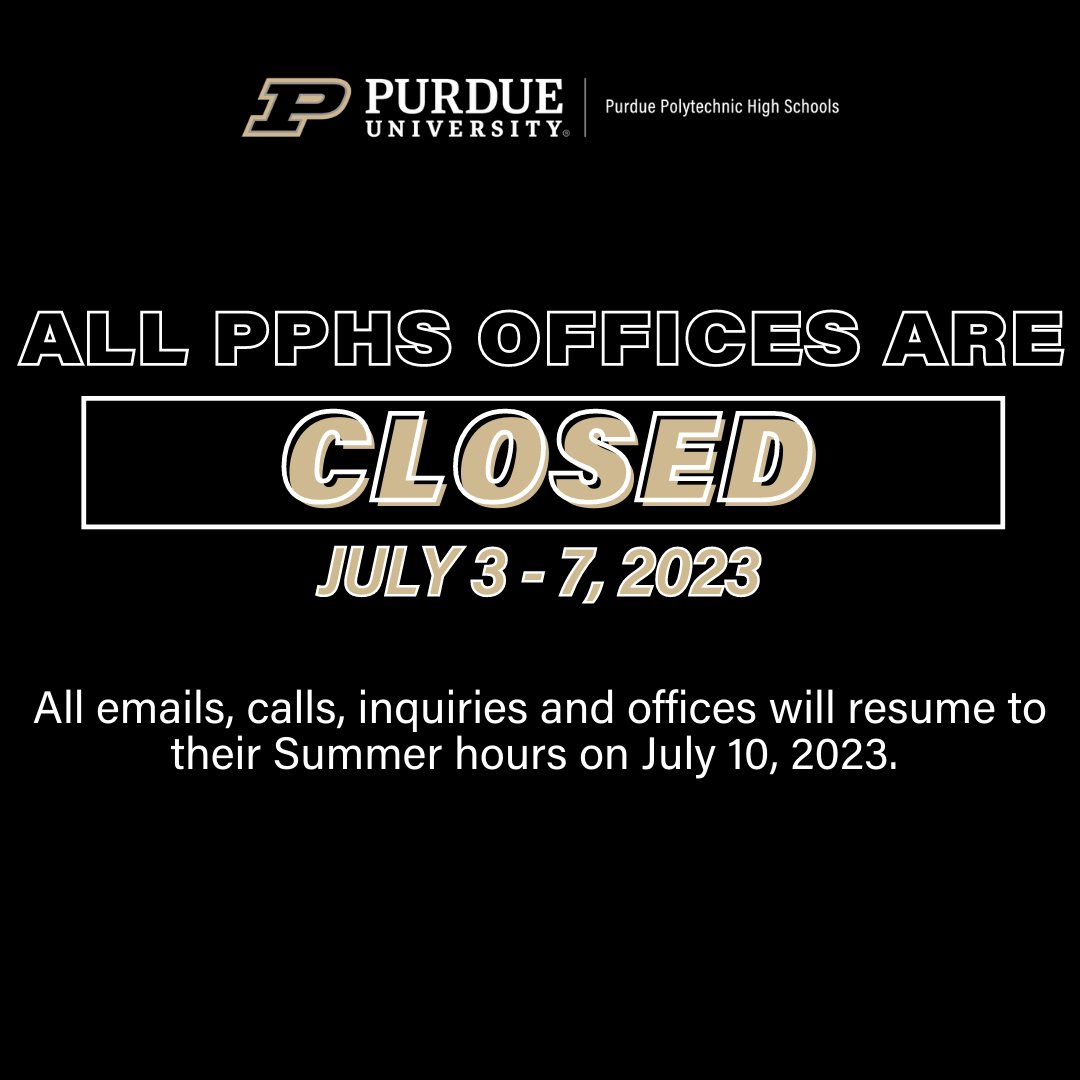 Please note that our PPHS offices will be closed from July 3- 7, 2023, in observance of Independence Day. Our regular office summer hours will resume on July 10, 2023. We apologize for any inconvenience this may cause and wish you a safe and enjoyable holiday weekend!