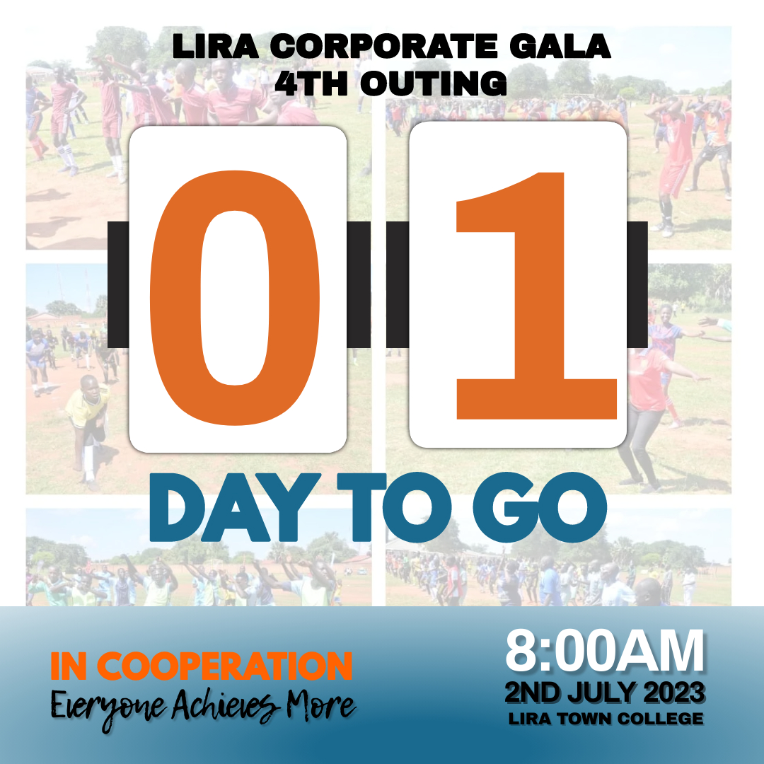 Just one day to the highly anticipated Lira Corporate Gala, 4th Outing. The excitement is building up, and we can't wait to witness the incredible talent, teamwork, and enthusiasm on display.
#LiraCorporateGala #4thOuting