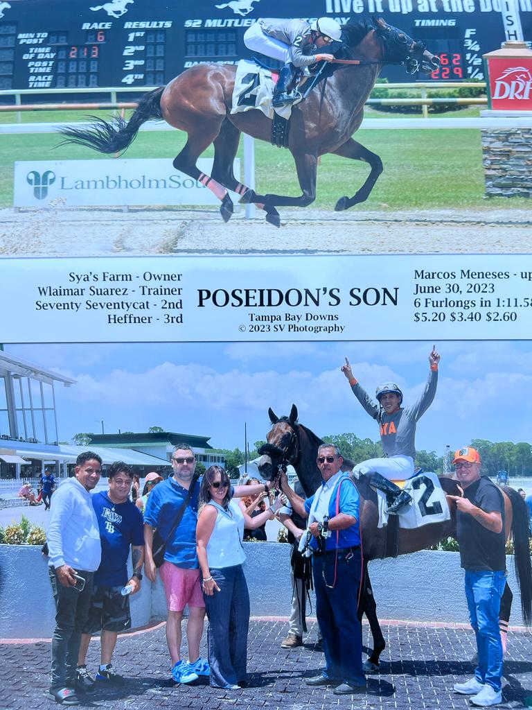 Mi pana <a href="/suarez_wlaimar/">Wlaimar Suarez</a> ganó la 6ta del programa de <a href="/TampaBayDownsFL/">Tampa Bay Downs Official Account</a> con POSEIDON'S SON.

Rápidamente Wlaimar ha estado ganando y figurando con muy pocos caballos en estos inicios de su profesión como entrenador en USA, por lo que pronto llegarán más ejemplares a su cuadra.