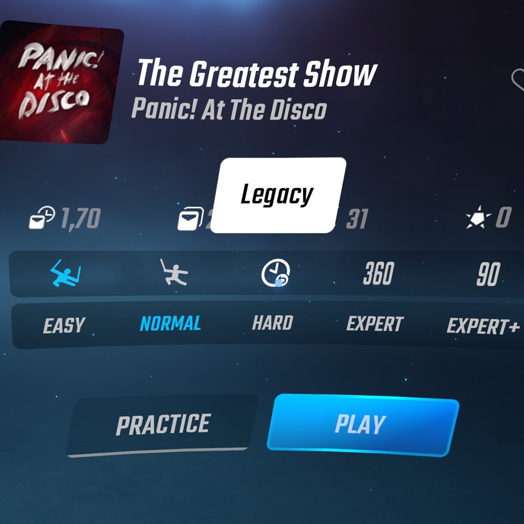 You want a ‘Legacy’ option for all the levels in the Imagine Dragons &amp; Panic! At The Disco Music Packs? No prob. Now, if you own these packs, you can easily switch between the original beatmaps and the updated version of the levels.