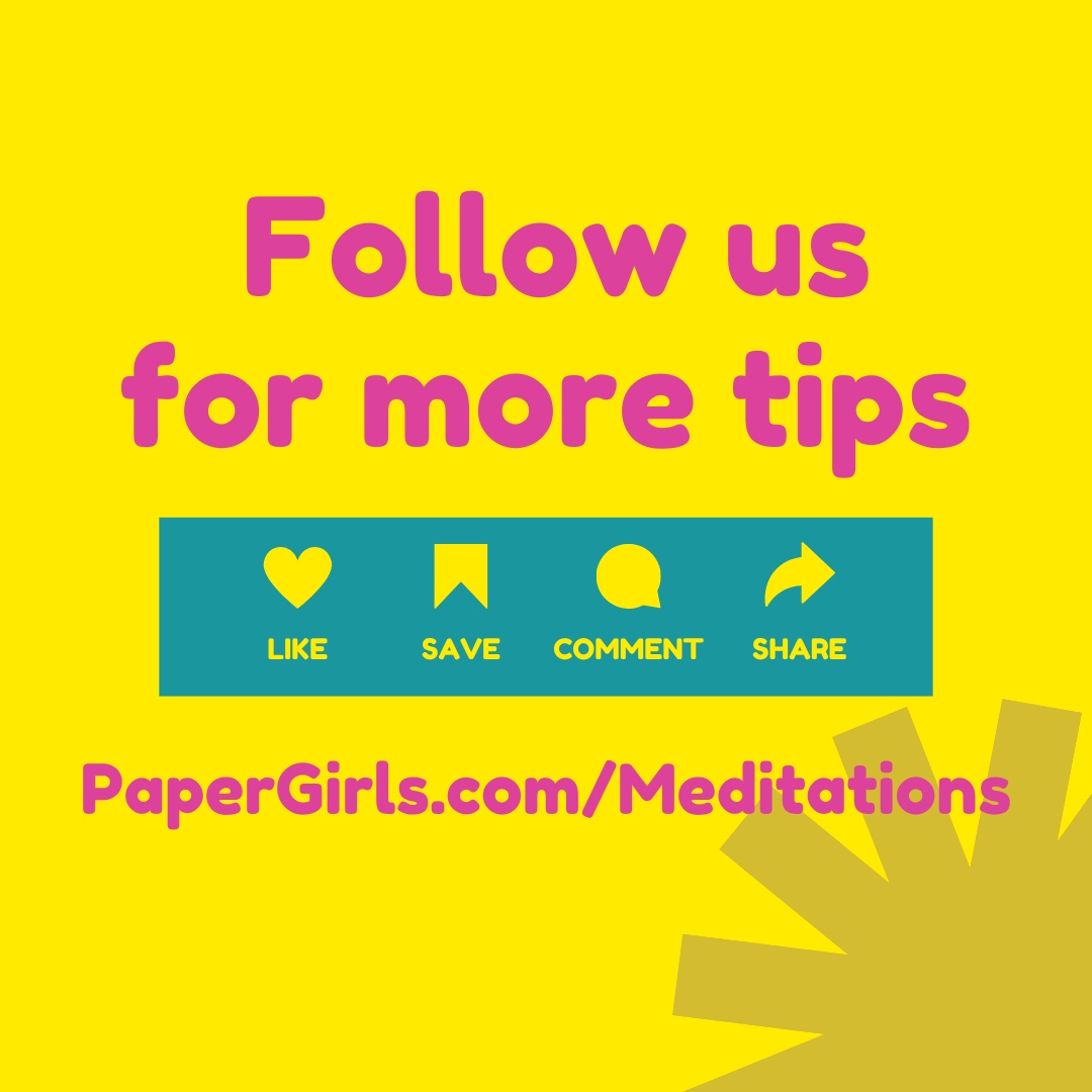 PaperGirlsTV's tweet photo. Empowering young minds: 5 tips to conquer anxiety and embrace inner strength! 💪 (PT.2)
✨Find all of our #MiniMeditations & tips here:
https://t.co/s8k1uVumqW
#papergirls #papergirlstv #papergirlsshow #thepapergirls #PGTV #meditations #minimeditationsforkids #ResilientKids https://t.co/vv6OBvwL5g