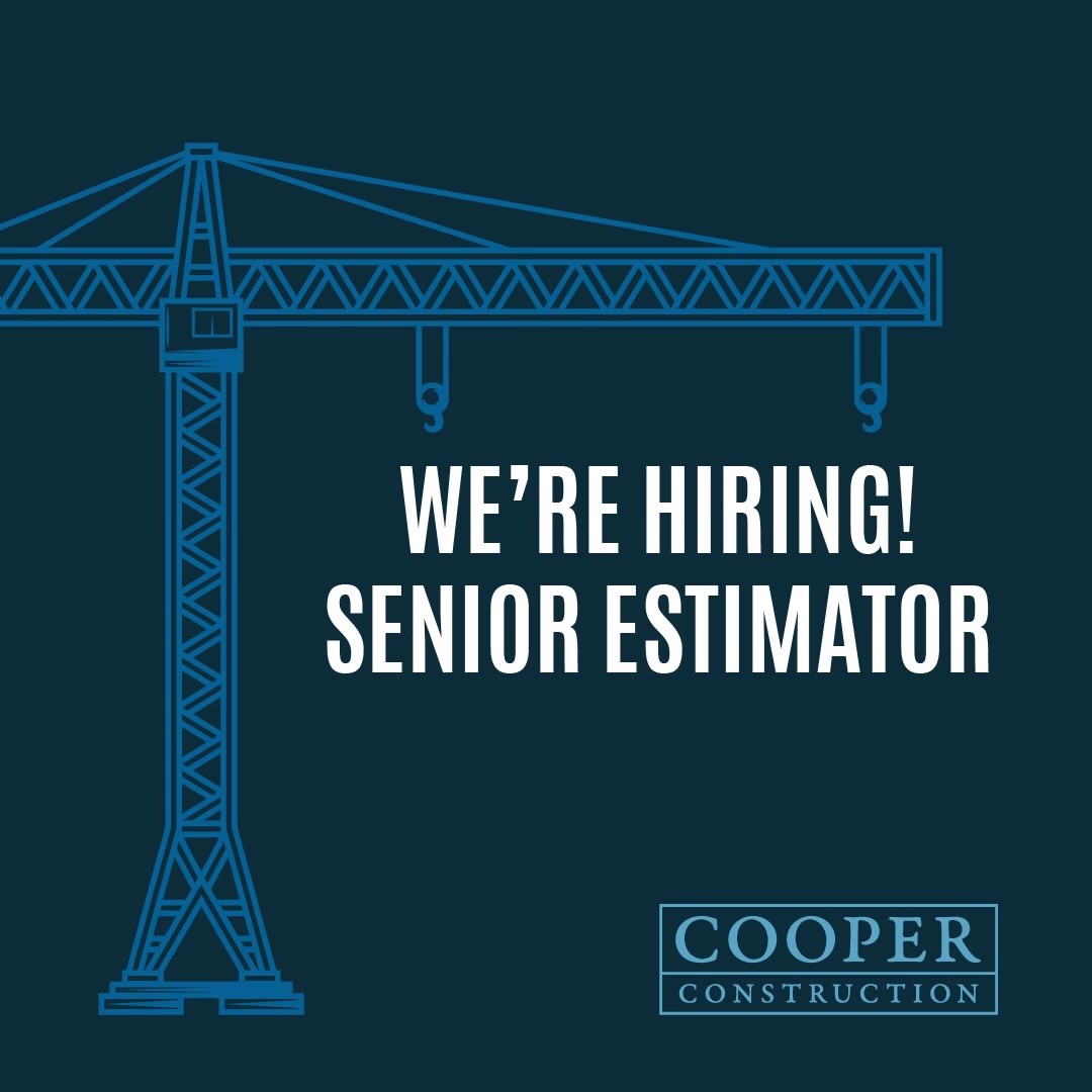 Learn more and apply at cooperconstruction.com/work-with-us or email resumes@cooperconstruction.com #preconstruction