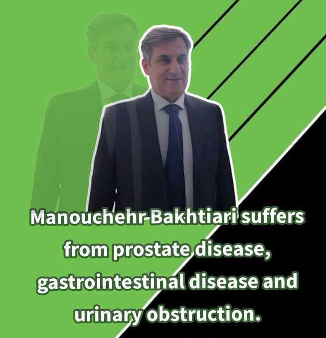 #ManouchehrBakhtiari suffers from prostate disease, gastrointestinal disease and urinary obstruction. Despite his health problems, the Islamic Republic regime is preventing him from receiving any treatments. #IranRevolution #IRGCterrorists