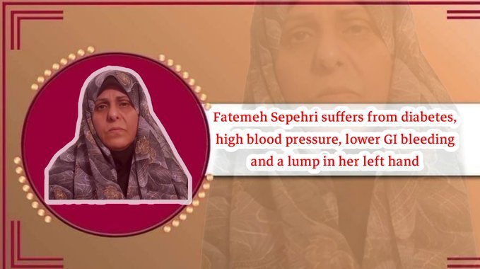 #FatemehSepehri has diabetes, high blood pressure and lower GI bleeding. She needs urgent colonoscopy. She also had her third surgery in the past year due to a lump in her left hand and has not fully recovered from this surgery. The doctor said that she should not be under stress…